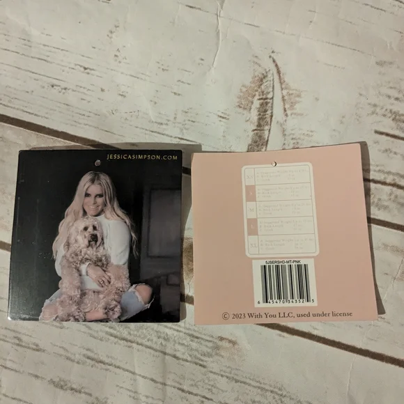 New Jessica Simpson Pink Sherba Fleece Dog Hoodie with Teddy Bear Ears - Picture 10 of 11